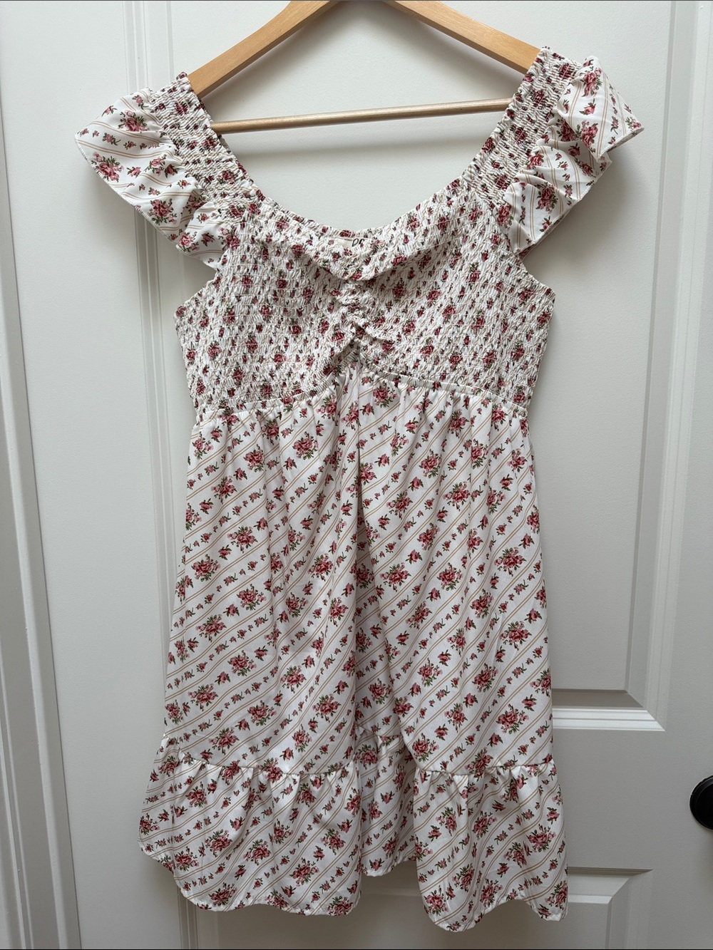 Hint of Blush Babydoll Floral Cottagecore Dress
